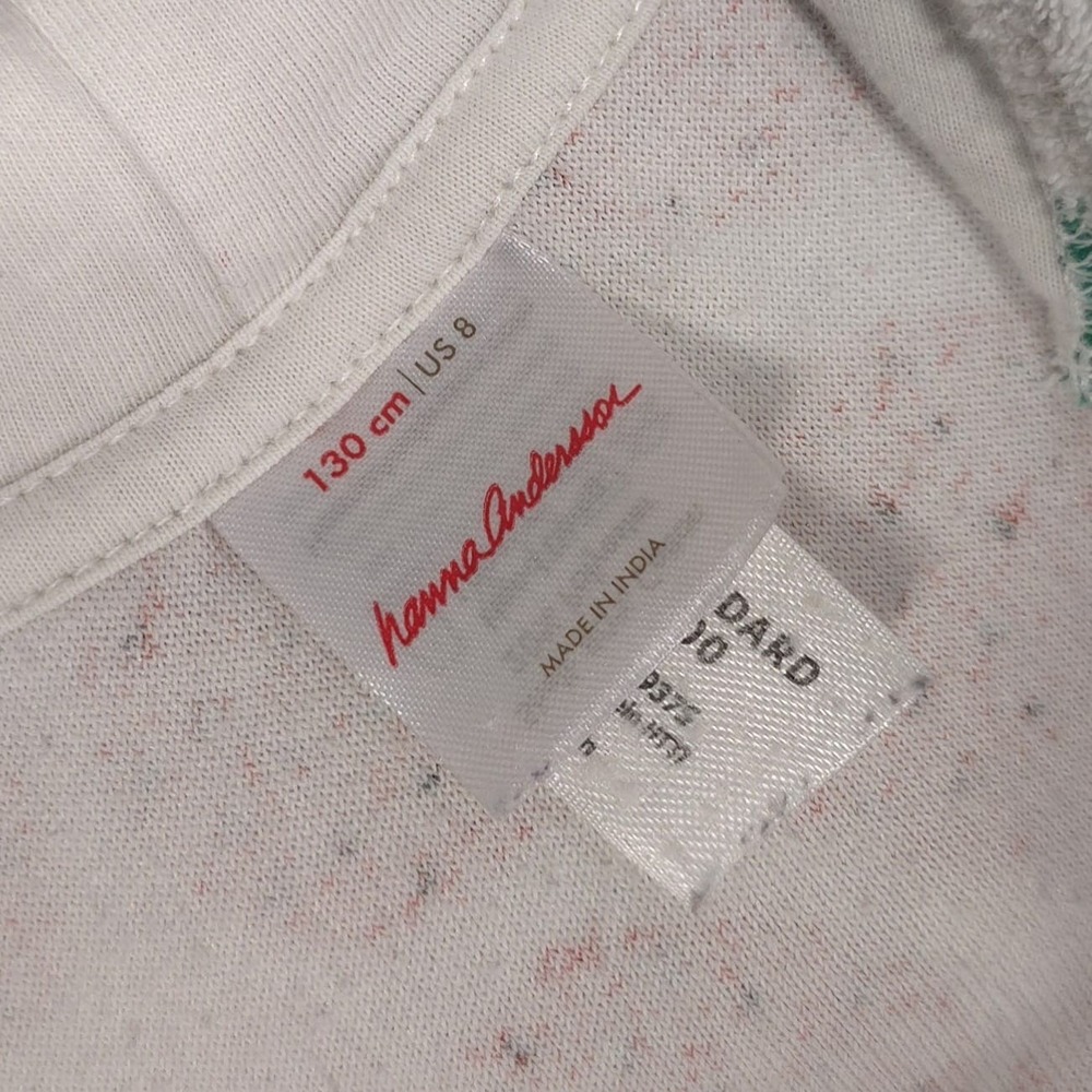 HANNA ANDERSSON Graphic Strawberry Hoodie 8 Terry Zip Full Kids‎ Girls - Picture 3 of 9